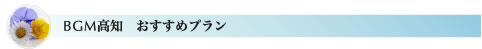 BGM高知のおすすめプラン